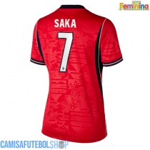 Camisa de time de futebol Inglaterra Bukayo Saka #7 Replicas 2º Equipamento Feminina Mundo 2026 Manga Curta